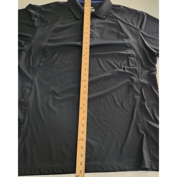 Ax Ahead Polo Shirt Sun Protection Short Sleeve Casual Black Mens Large - Picture 10 of 10